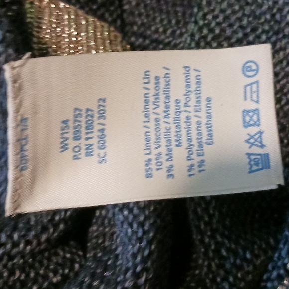 Boden Large Womens Blue Silver V-Neck Sweater - Picture 10 of 10